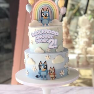 2 Layer Bluey themed Cake
